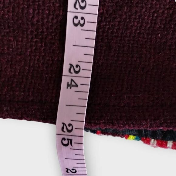 Womens Wool Jacket Sz Medium Hoodie Zip Front Vtg Cabincore Hippie Bohemian Boho - Picture 8 of 11